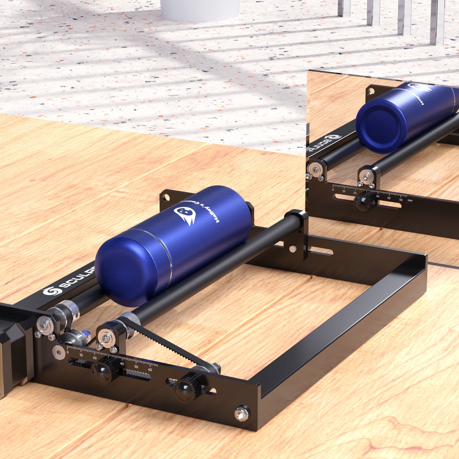 SCULPFUN Laser Rotary Roller For Laser Engraver Y-axis Rotary Roller 360°Rotating