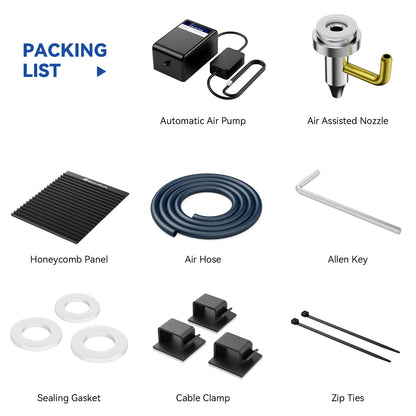 SCULPFUN iCube Laser Engraver Honeycomb Panel & 15L/Min Air Pump Kit