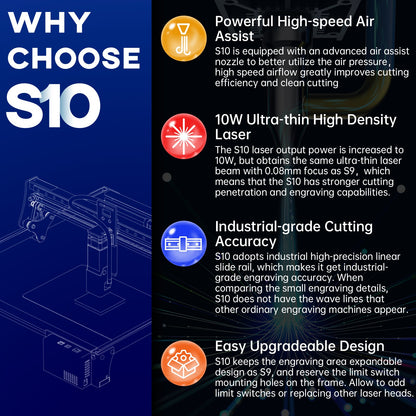 SCULPFUN S10 10W Laser Engraver Machine