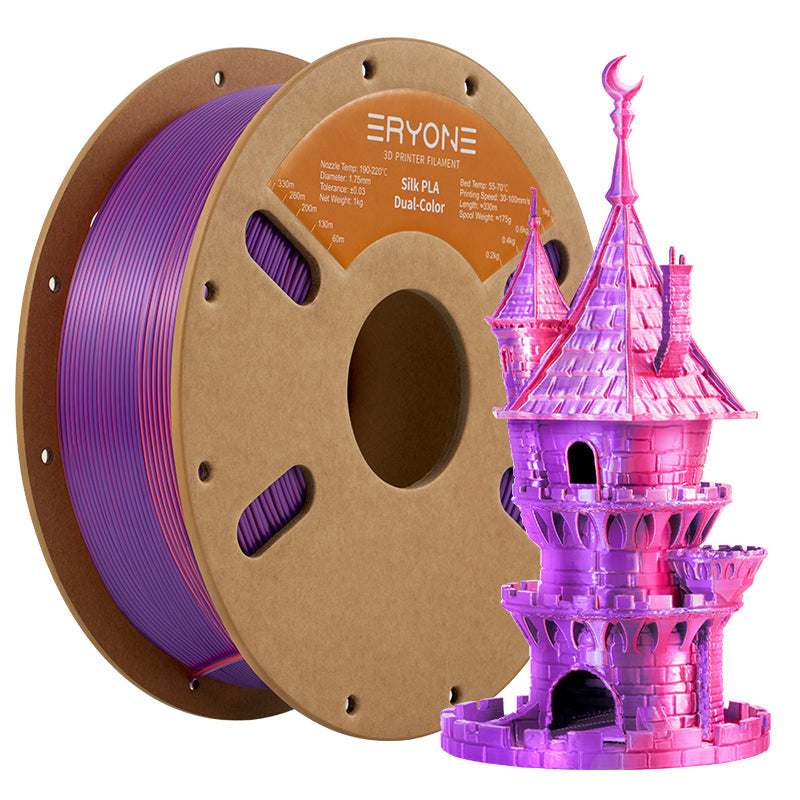 PLA Silk Dual-Color Filament - 1.75mm±0.03mm (1kg)