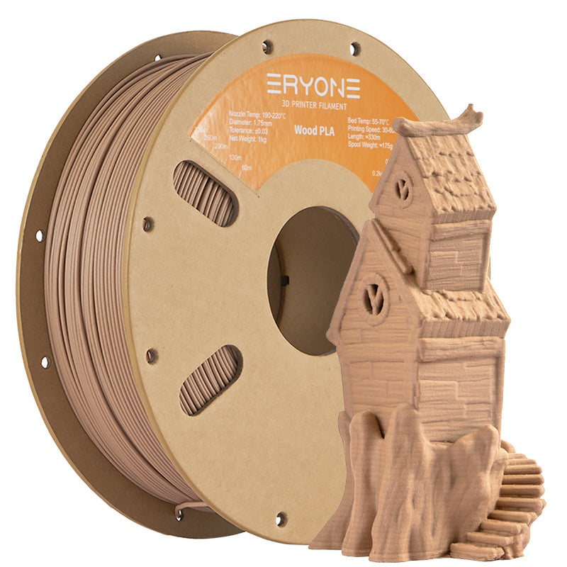 PLA Wood Filament - 1.75mm±0.03mm (1kg)