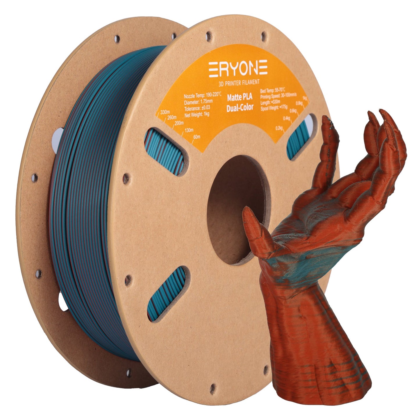PLA Matte Dual-Color Filament - 1.75mm±0.03mm (1kg)