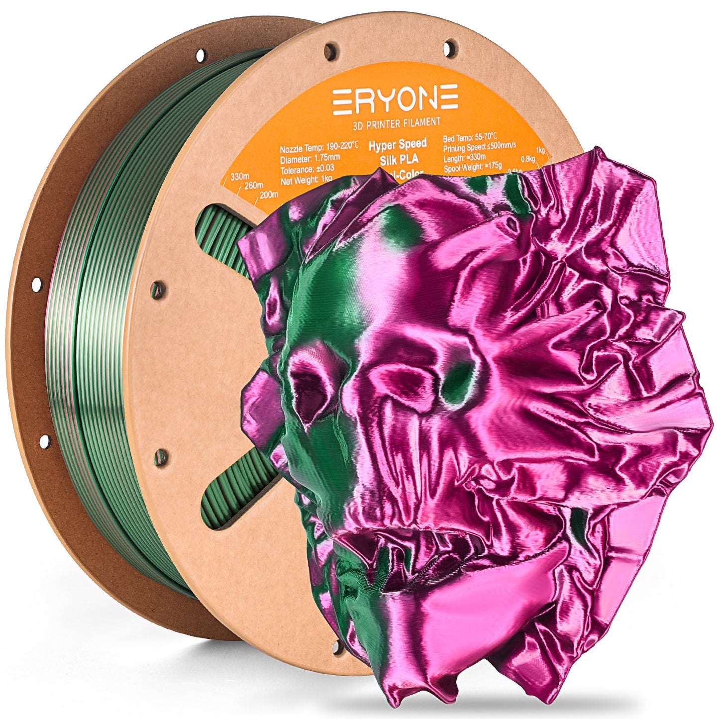 PLA Silk High-Speed Dual-Color Filament - 1.75mm±0.03mm (1kg)