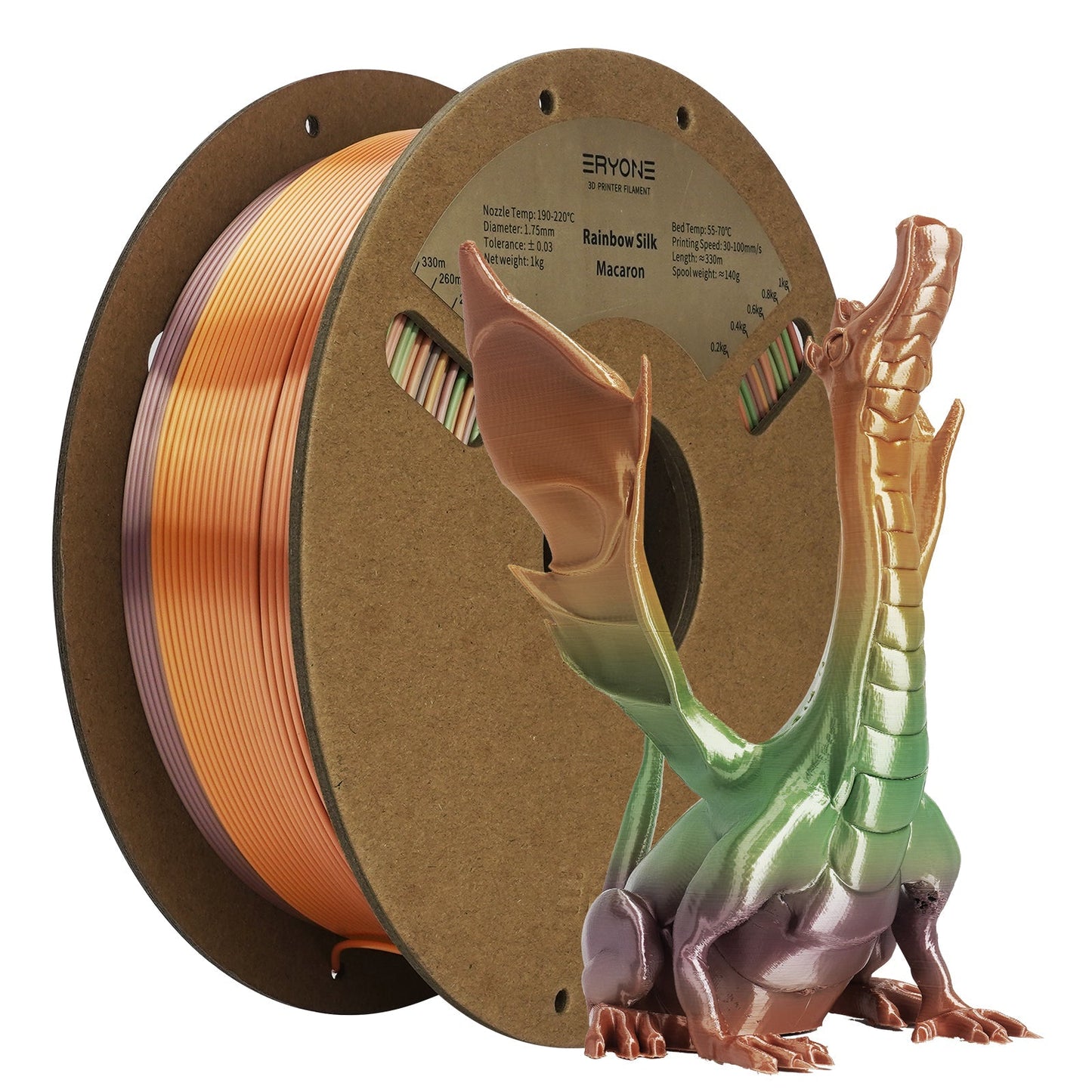 PLA Macaron Rainbow Filament - 1.75mm±0.03mm (1kg)