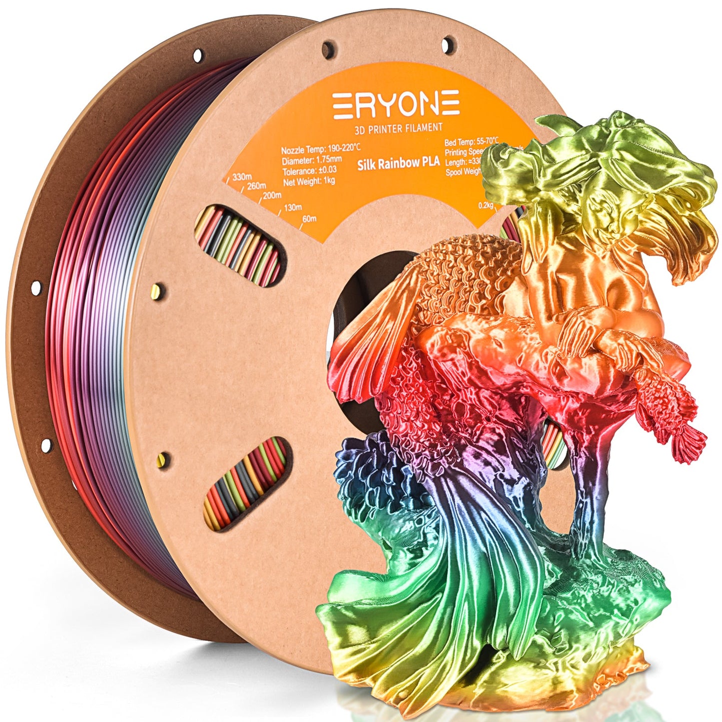 PLA Macaron Rainbow Filament - 1.75mm±0.03mm (1kg)