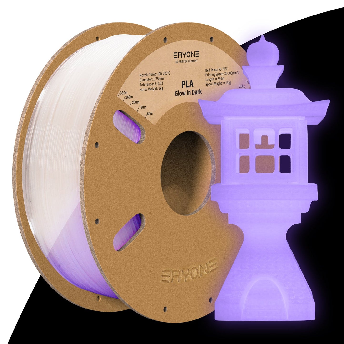 PLA Luminous Filament - 1.75mm±0.03mm (1kg)
