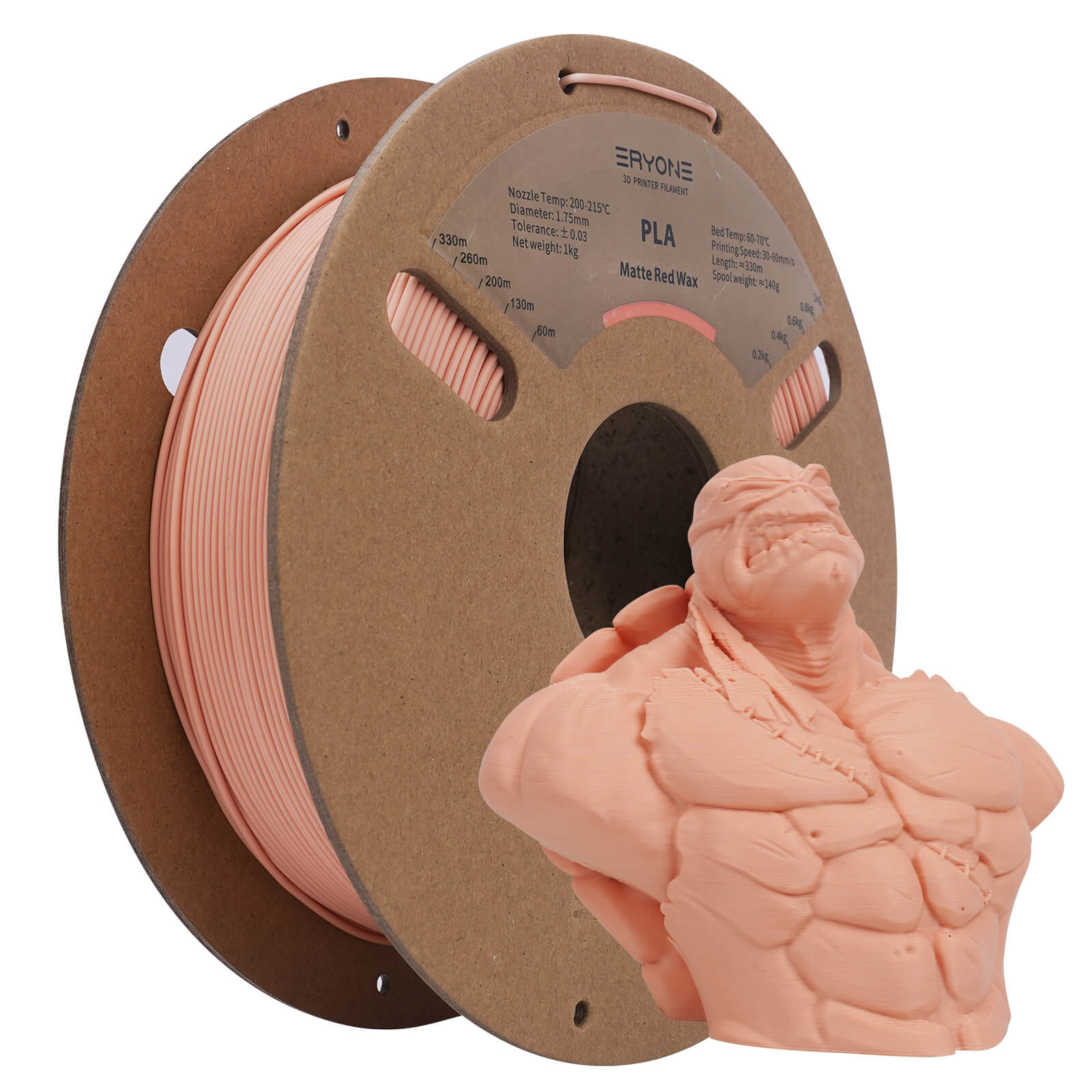 PLA Matte Filament - 1.75mm±0.03mm (1kg)