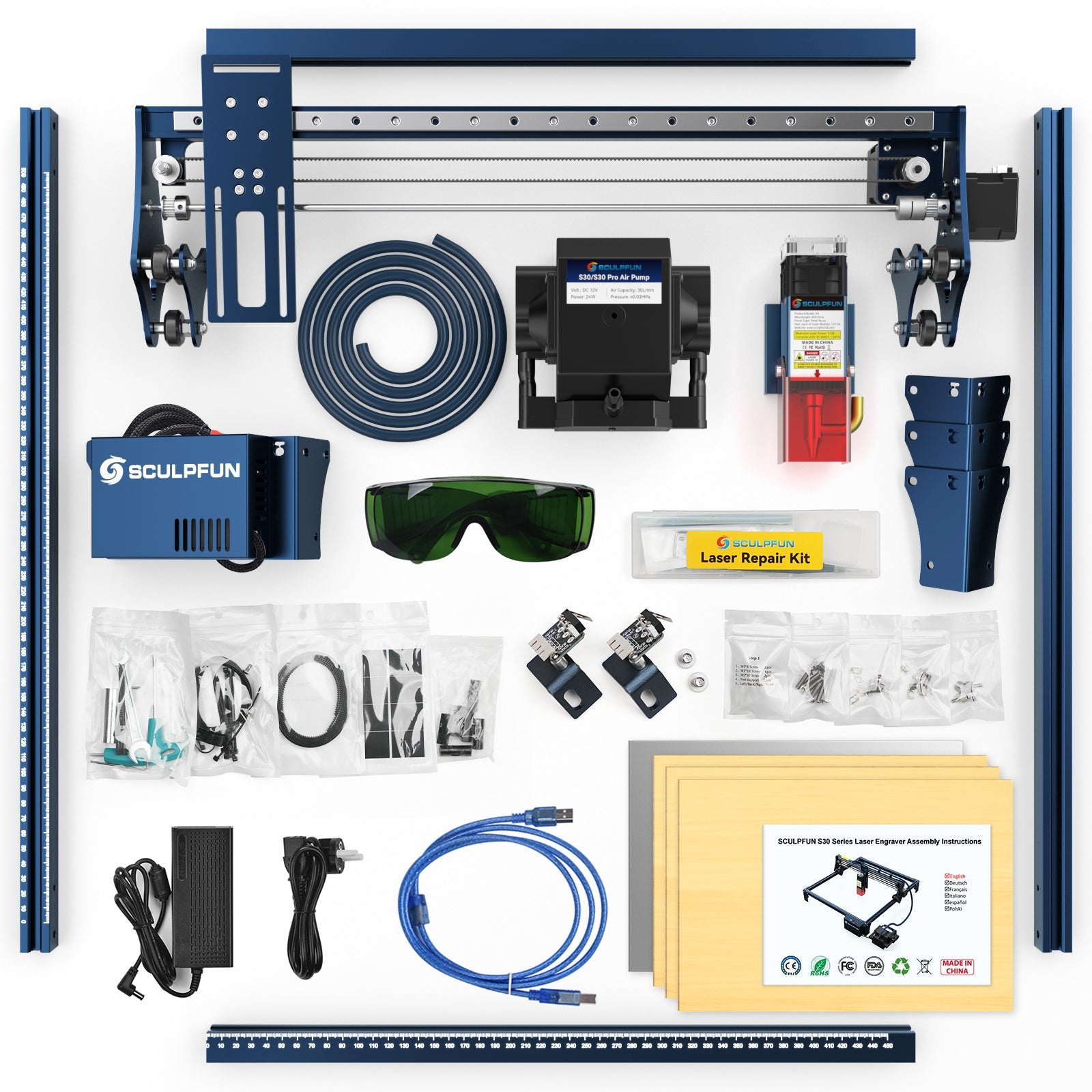 SCULPFUN S30 Pro: 10W Laser Engraving Machine with Automatic Air-Assist