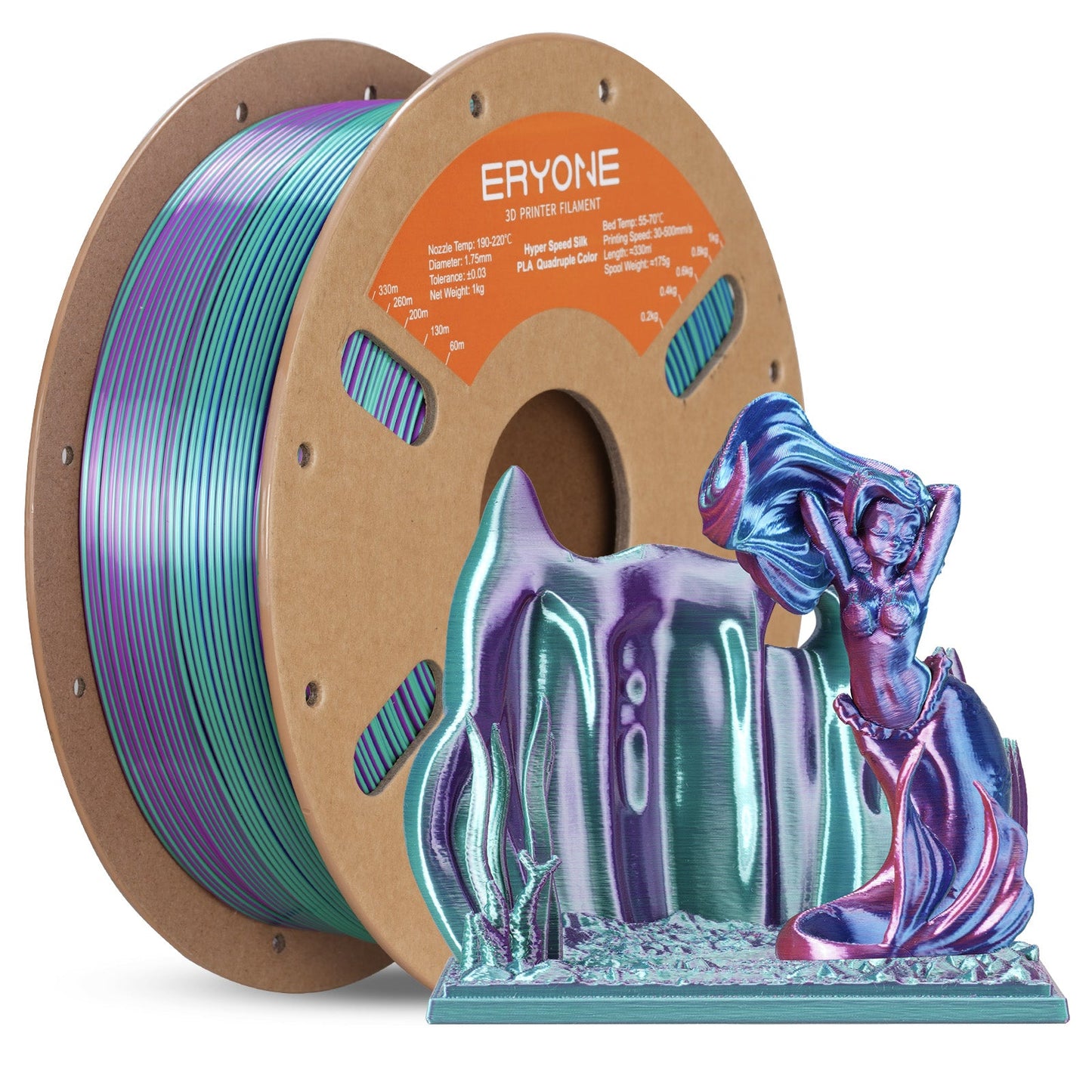 PLA Silk High-Speed Quadruple Filament - 1.75mm±0.03mm (1kg)