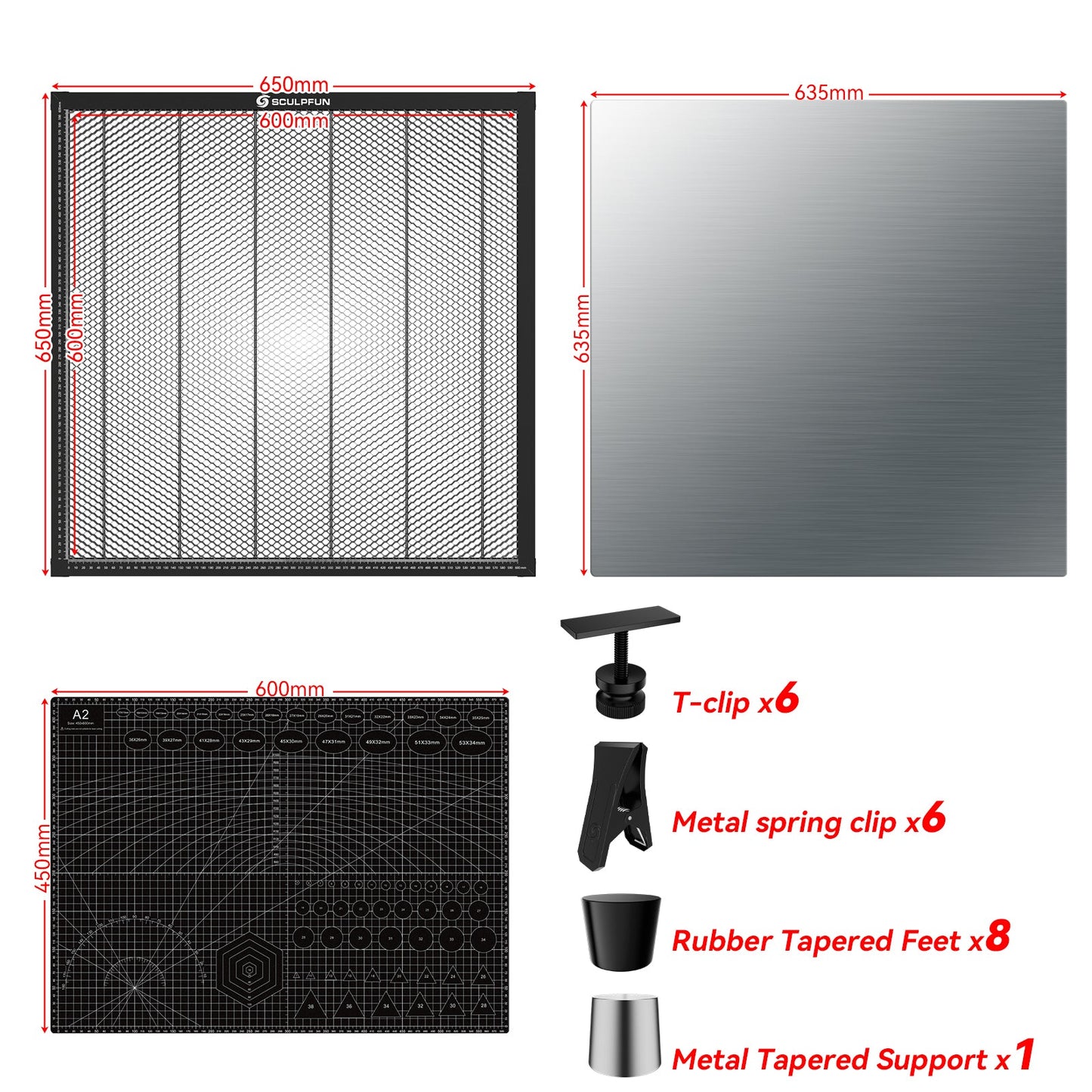 SCULPFUN H3 Laser Cutting Honeycomb Panel Workbench 600x600mm