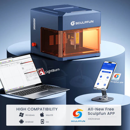 Sculpfun iCube Ultra - Flagship portable laser engraver with dual laser equipment