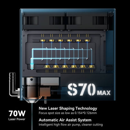 SCULPFUN S70 MAX 70W Laser Engraver and Cutting Machine